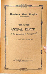 54th Annual Report Horsham Base Hospital 1927 - 1928.pdf.jpg