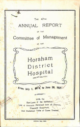 47th Annual Report Horsham District Hospital 1920 - 1921.pdf.jpg
