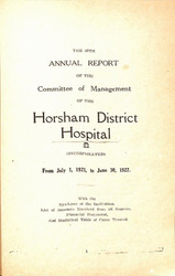48th Annual Report Horsham District Hospital 1921 - 1922.pdf.jpg